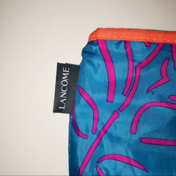 Lancôme Pink & Blue Flower Print Reversible Bag - Picture 4 of 6